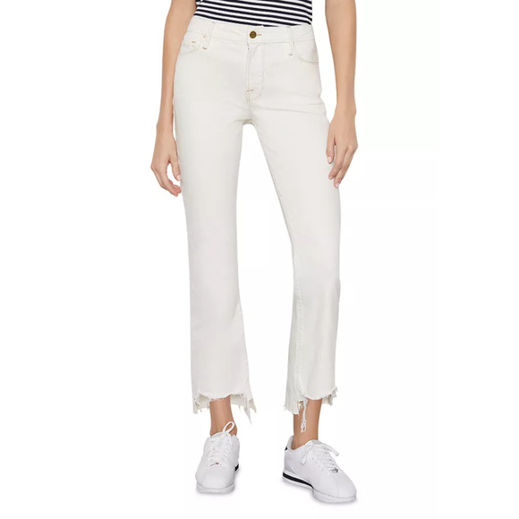 Frame Le Cropped Mini Boot Jeans Au Natural Size 28 2691